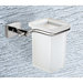 Minnesota Frosted Glass Toothbrush/Tumbler Holder in Chrome