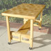 Kitchen Cart with Butcher Block Top