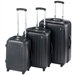 SideWinder 3 Piece Expandable Spinner Luggage Set in Black