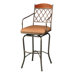 Napa Ridge Bronze 26" Swivel Counter Stool w/ Arms in Toast Fabric