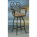 Magnolia Rust 26" Swivel Counter Stool w/ Arms in Moccasin Suede Fabric