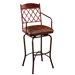 Napa Ridge Rust 26" Swivel Counter Stool w/ Arms in Coffee Fabric