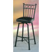 Bostonian Swivel Barstool with Touch Black Leather in Matte Black