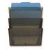 Wall File, 13"x4-1/8"x7", Letter, 3/BX, Smoke