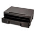 Monitor Stand W/Drawer, Removable Divd, 4/CT, Black