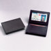 Black Cowhide Nappa Supple Leather Two Fold ID Business Card Case