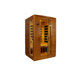 "Luxury" 2 Person IR Carbon Sauna W/ Side Glass / Honey Stain