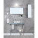 Linea 51.2 x 19.7 Barujo Wall Mount Bathroom Countertop in Sandblasted Glass