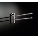 Baketo Flexible Double Towel Bar in Polished Chrome