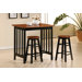 3 Piece Bar Table Set in Black and Cherry
