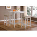 3 Piece Counter Height Bar Table Set in White