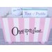 "Once Upon a Time" Pink Stripe Hand Painted Book Holder