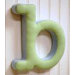 "b" Fabric Letter in Blue / Green