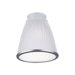 Frosted Bell Accessory Glass Shade with Brushed Pewter Rim