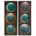 Multi-Colored Circles Wall Decor (Set of 2) - 32.25" x 12"