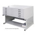 19.75" x 40.75" Flat File Stand in Light Grey