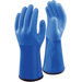 Medium Blue Heavyweight PVC Coated Atlas Vinylove Cold Weather Gloves Gloves With Rough Textured Finish
