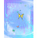 Winter Wonderland Butterflies Throw in Ice Blue, Purple and White