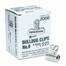Bulldog Clips, Steel, 5/16" Capacity, 1"w, Nickel-Plated, 36/box                                                             
