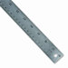 Stainless Steel Ruler with Cork Back and Hang Hole, 18", Silver                                                              