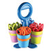 School Scissor Caddy and 25 Kids Scissors with Microban