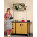 Mobile Cooking Demonstration Table with Overhead Mirror and Optional Range