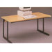 C-Leg Wide Adjustable Height Computer Table with Flip Top Wire Management