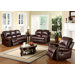 Sedona Reclining Italian Leather Sofa and Chair Set