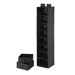 Eight Shelf Organizer and Two Drawers in Black