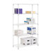 Five Tier Adjustable Storage Shelves in White