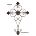 Metal Cross with Fleur De Lis Design