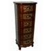 Wooden Paisley Print 5 Drawer Cabinet