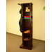 Simply Modern Mirrored Storage Shelf in Rich Mahogany