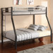 Silver Screen Twin over Full Bunk Bed with Built-In Ladder