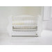 Louis Sleigh Convertible Cot Bed with Drawer in White