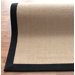Natural Jute Cotton Black Border Rug