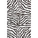 Earth Zebra Wool Handmade Zebra Black Rug