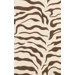 Earth Zebra Print Brown Rug