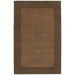 Bella Solid Border Chocolate Rug