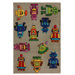 KinderLOOM Robot I Grey Kids Rug