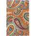 Modella Orange Whimsy Paisley Rug