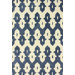 Moderna Cobalt Blue Ikat Trellis Rug