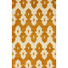 Moderna Mustard Ikat Trellis Rug