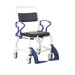 New York Shower Commode Chair in Grey / Blue