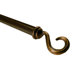 Hook Curtain Rod in Antique Gold