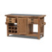 Calgary Solid Oak with Granite Top Kitchen Island Unit