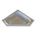 60" x 60" Whirlpool Corner Bath Tub with Raised Headrest