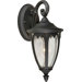 One Light Outdoor Lantern with Clear Seeded Glass