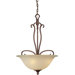 4 Light Bowl Inverted Pendant
