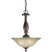 3 Light Bowl Inverted Pendant